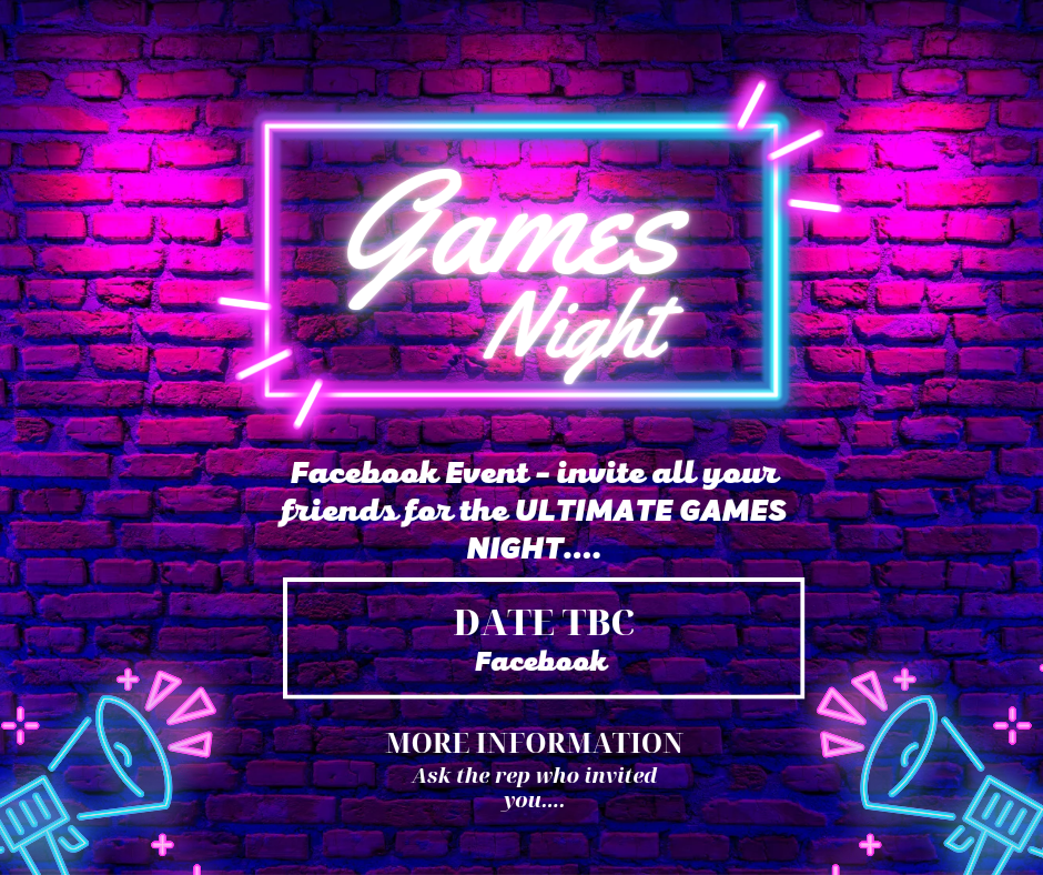 GAMES NIGHT - COMING SOON...