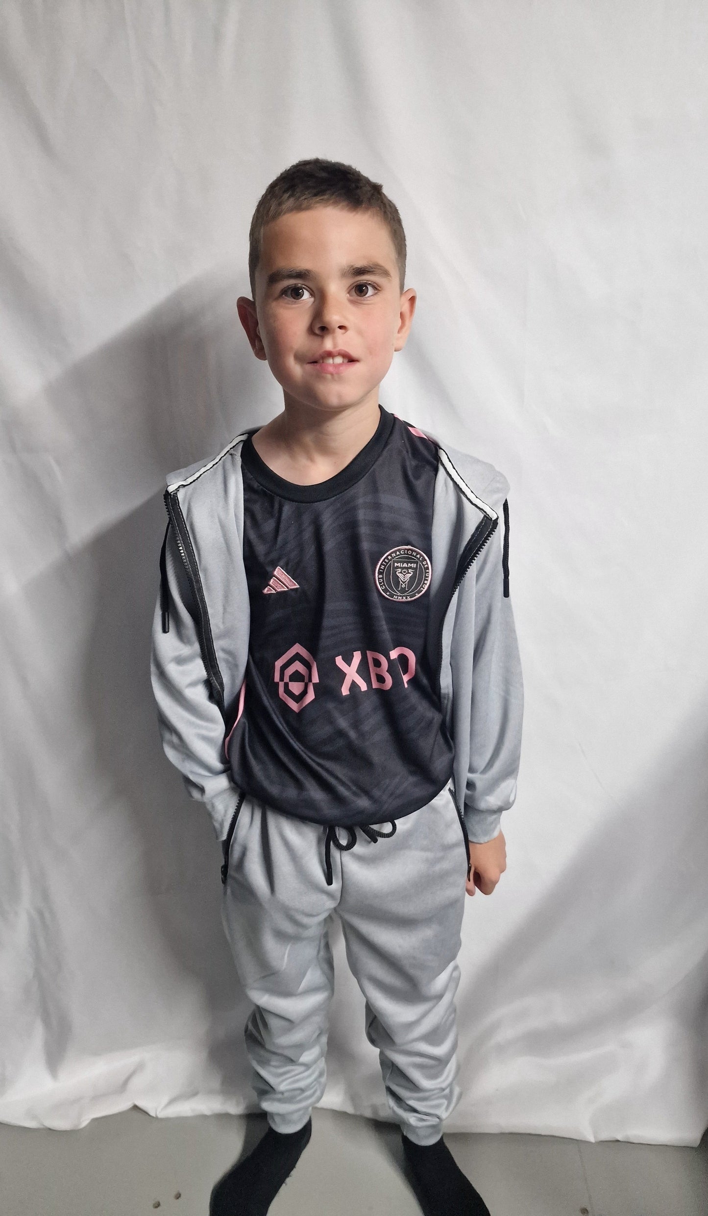 Kids Grey Zip Through Tracksuit