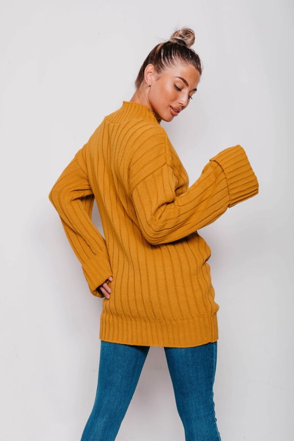 Mustard Oversized Rib Knit Jumper