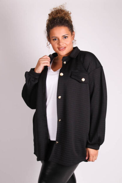 Quilted Gold Button Shacket - 2 colours