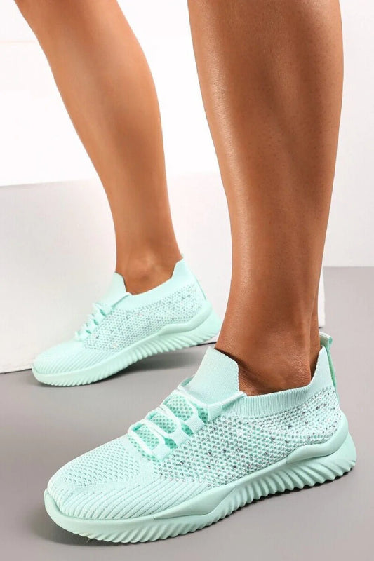 DIAMANTE LACE UP DETAIL TRAINERS - 3 COLOURS - Boutique-tastic