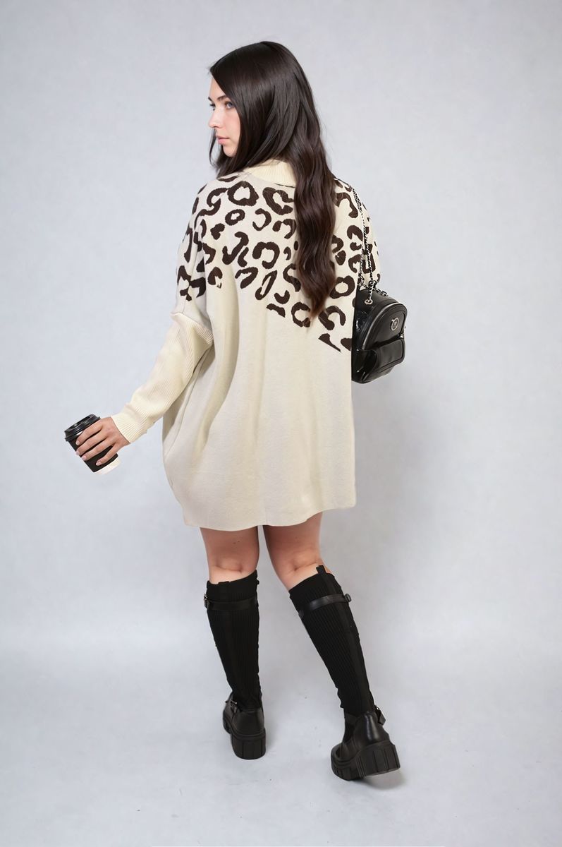 Curve Abigail Leopard Print Knitted Long Sleeve Jumper - 3 colours