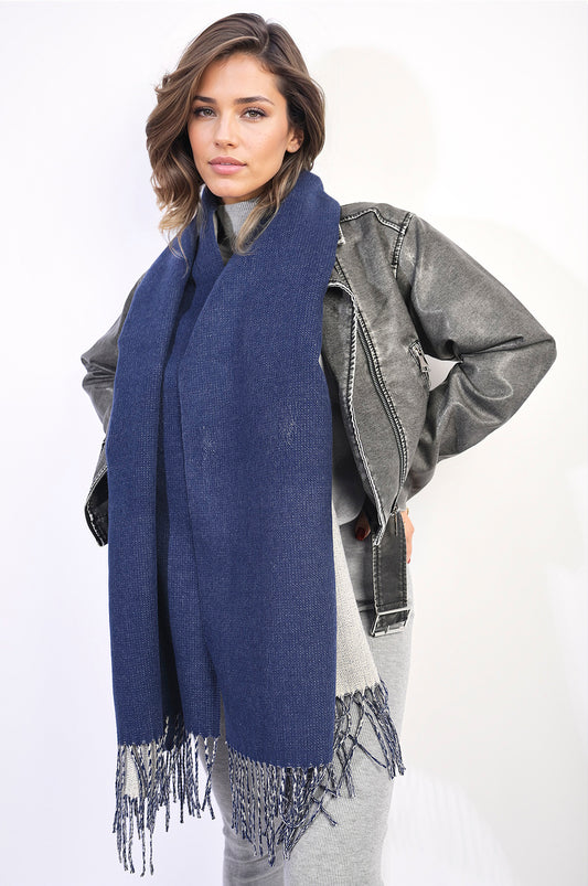 Aisha Winter Oversized Scarf with Tassel - 3 colours