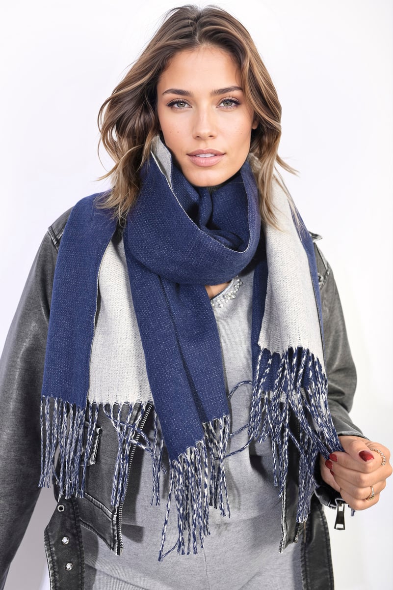 Aisha Winter Oversized Scarf with Tassel - 3 colours