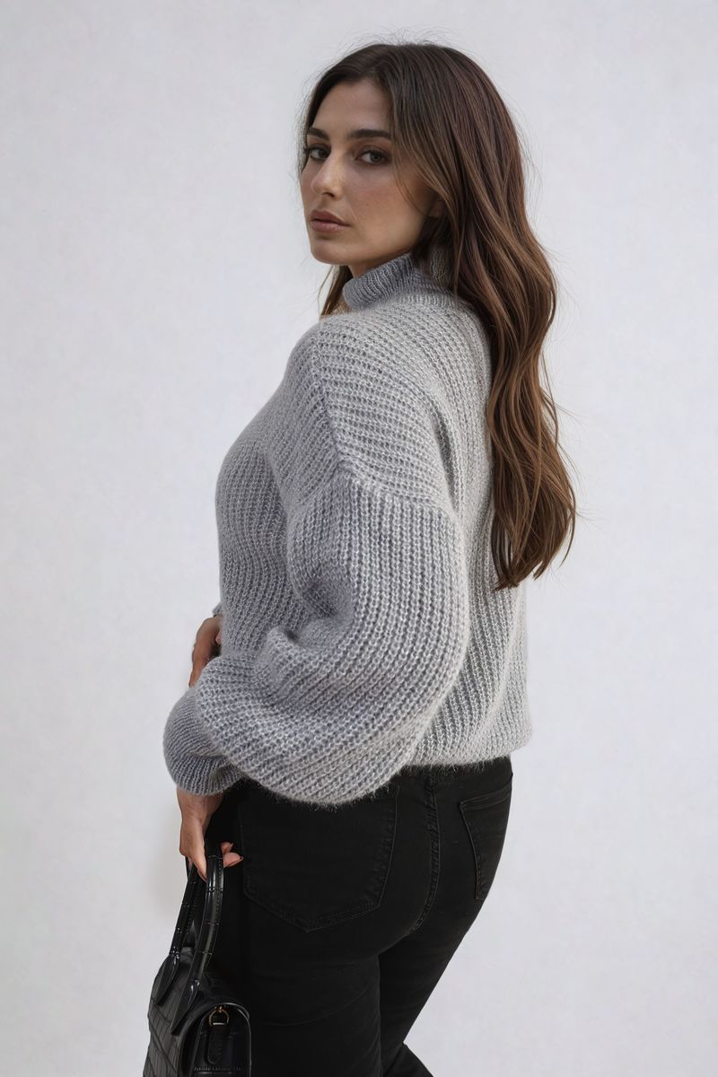 Alejandra Buttons Long Sleeves Chunky Knit Top - 7 colours