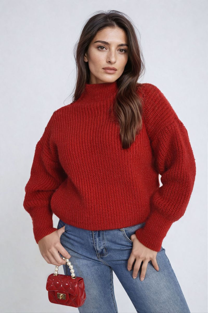 Alejandra Buttons Long Sleeves Chunky Knit Top - 7 colours