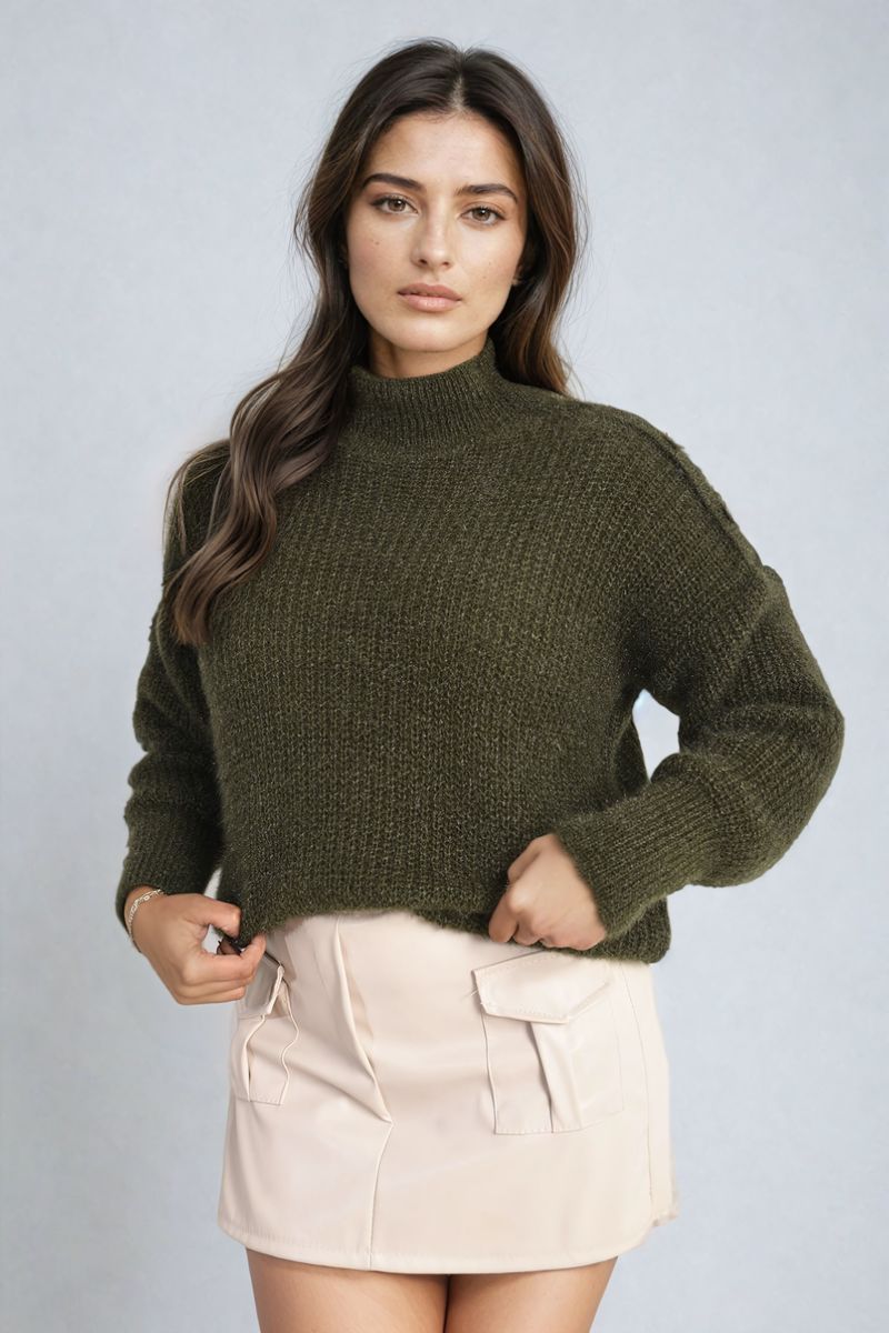 Alejandra Buttons Long Sleeves Chunky Knit Top - 7 colours