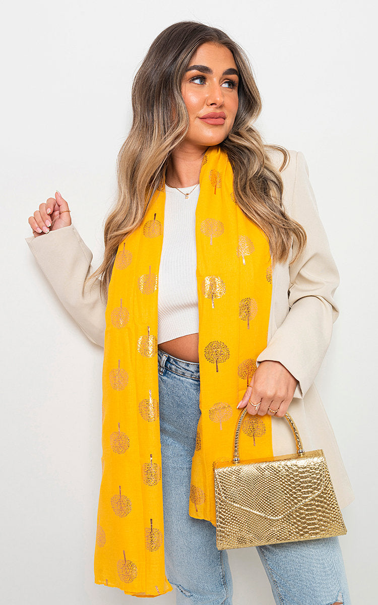 Alexandra Sparkle Tree Print Wrap Scarf - 5 colours