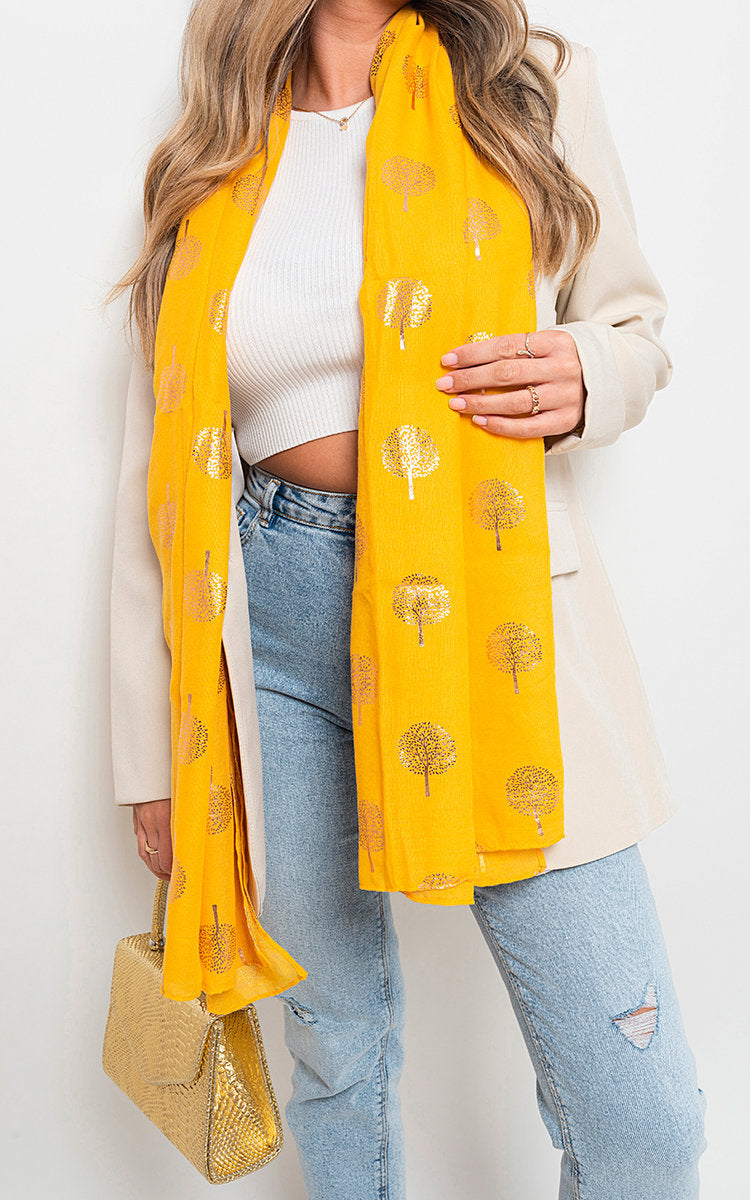 Alexandra Sparkle Tree Print Wrap Scarf - 5 colours