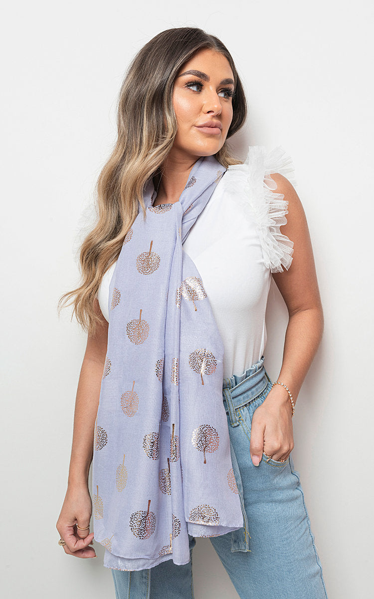 Alexandra Sparkle Tree Print Wrap Scarf - 5 colours