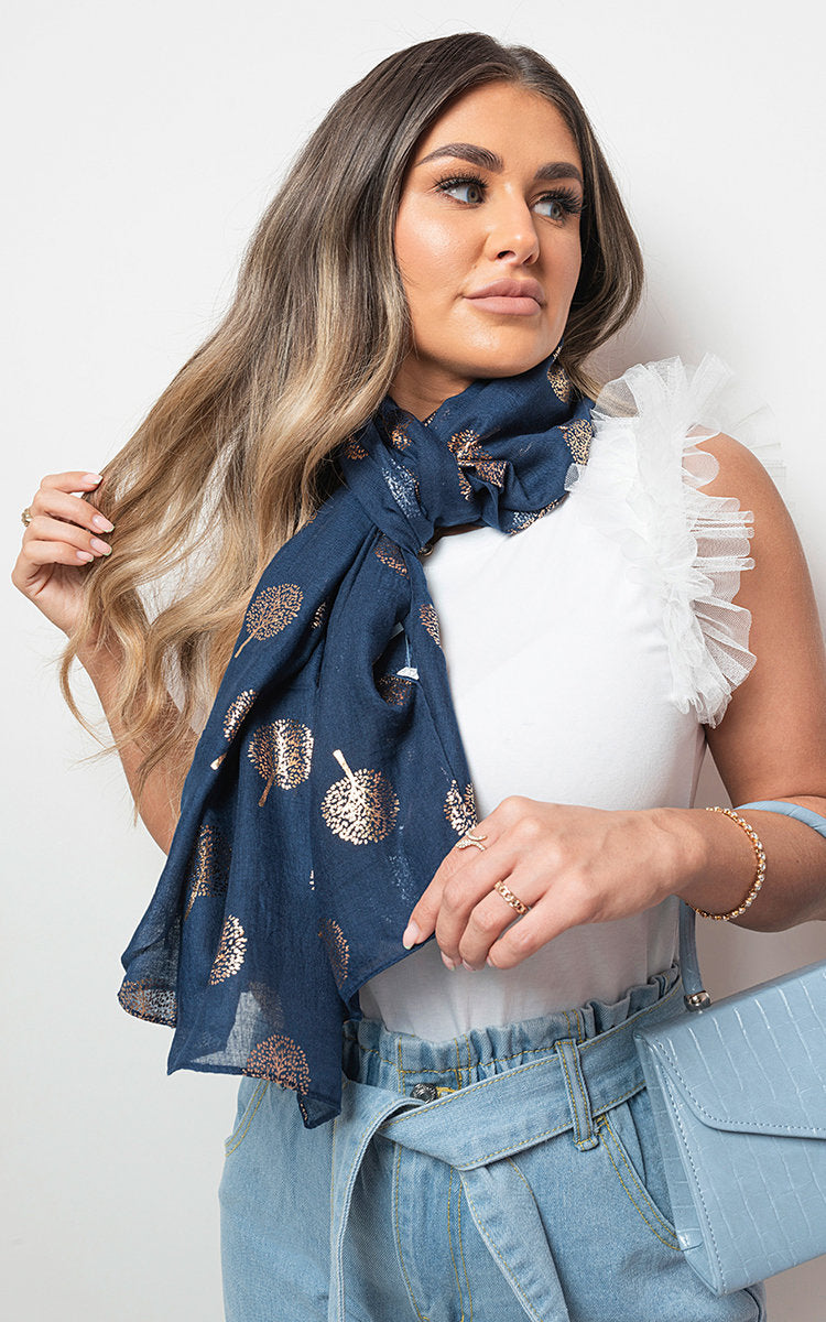 Alexandra Sparkle Tree Print Wrap Scarf - 5 colours