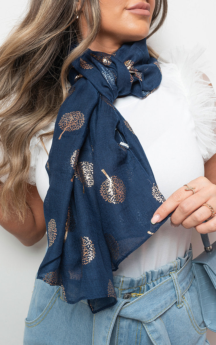 Alexandra Sparkle Tree Print Wrap Scarf - 5 colours