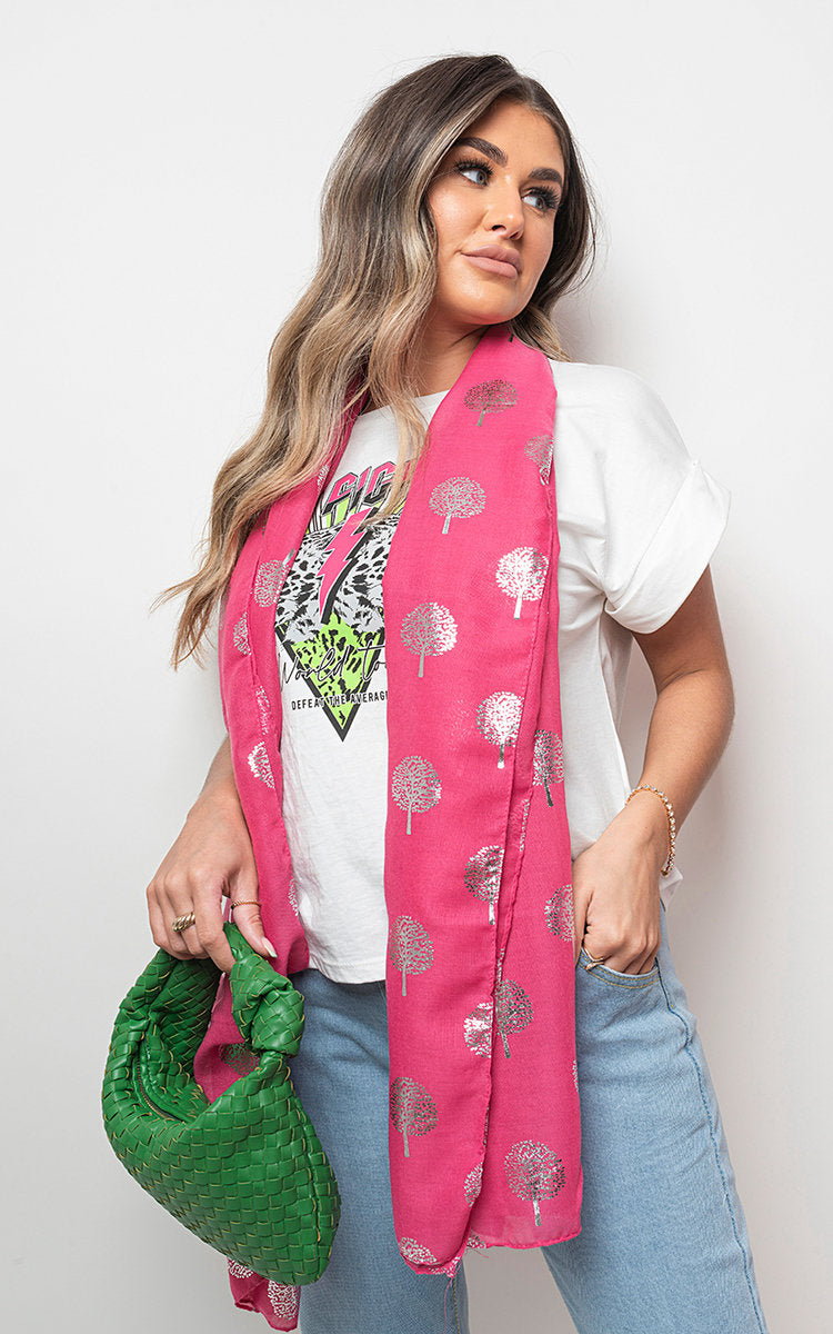 Alexandra Sparkle Tree Print Wrap Scarf - 5 colours