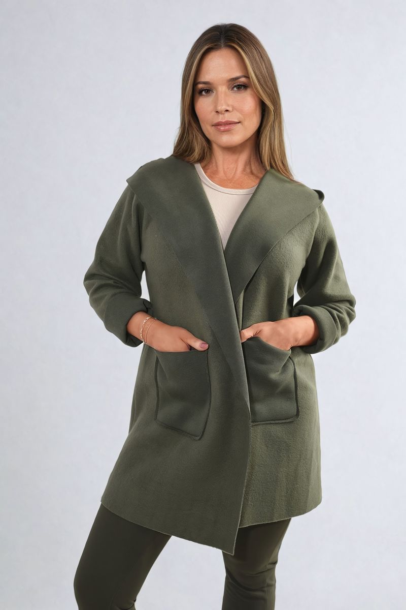 Alma Open Front Folded Sleeve Jacket with Pockets - 5 colours