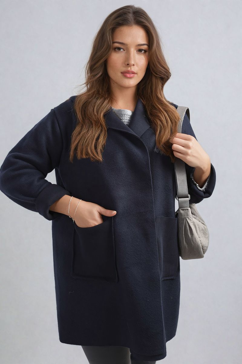 Alma Open Front Folded Sleeve Jacket with Pockets - 5 colours