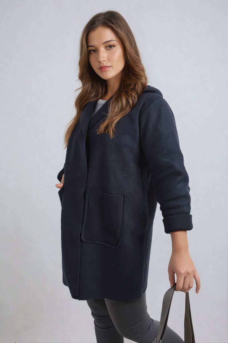 Alma Open Front Folded Sleeve Jacket with Pockets - 5 colours