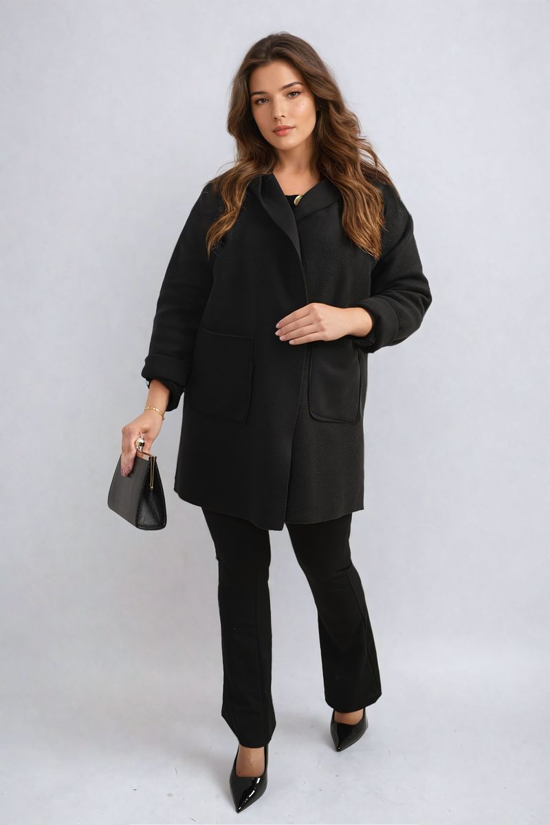 Alma Open Front Folded Sleeve Jacket with Pockets - 5 colours