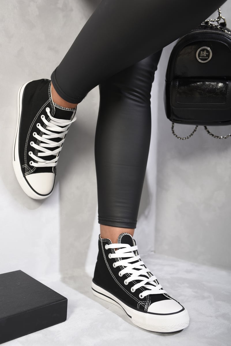 Andrea High Top Lace Up Trainers - 4 colours