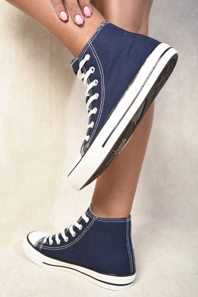 Andrea High Top Lace Up Trainers - 4 colours