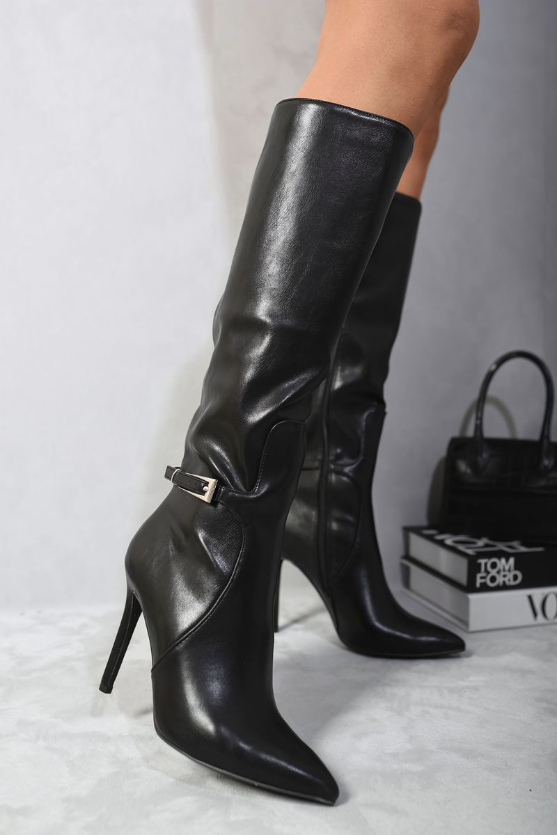 Anna Side Zip Stiletto Boots - 2 colours