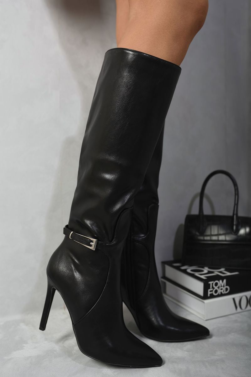 Anna Side Zip Stiletto Boots - 2 colours