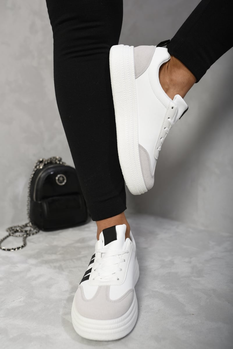 Annie Striped Lace Up Trainers