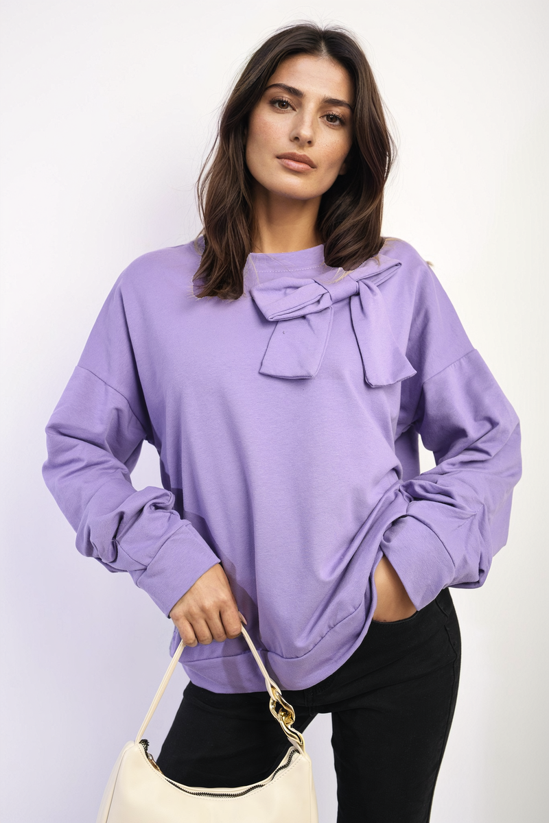 Carina Long Sleeve Bow Detail Jumper - 9 colours