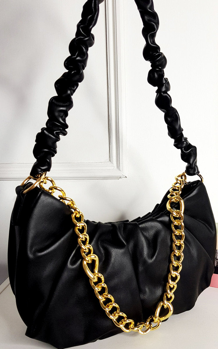 Caroline Shoulder Bag with Chain Detail - 3 colours