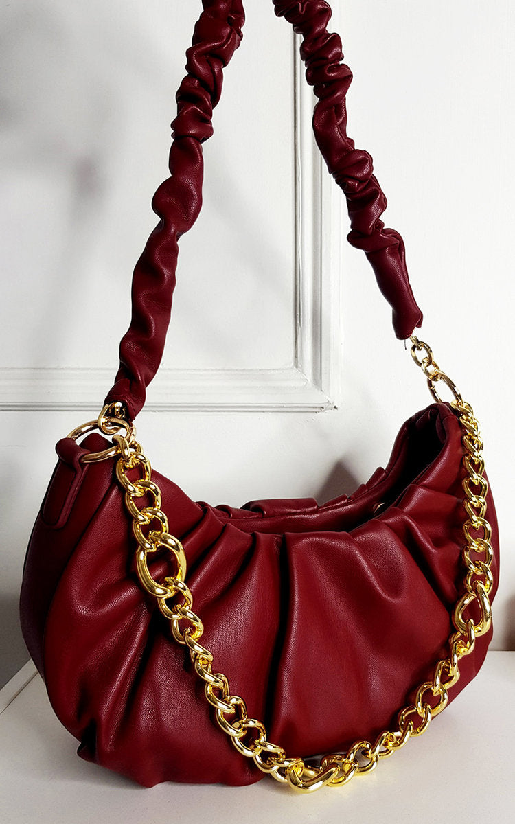 Caroline Shoulder Bag with Chain Detail - 3 colours