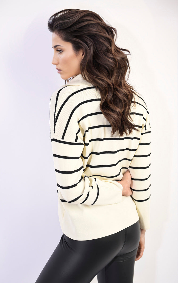 Cecelia Striped Knitted Jumper - 4 colours