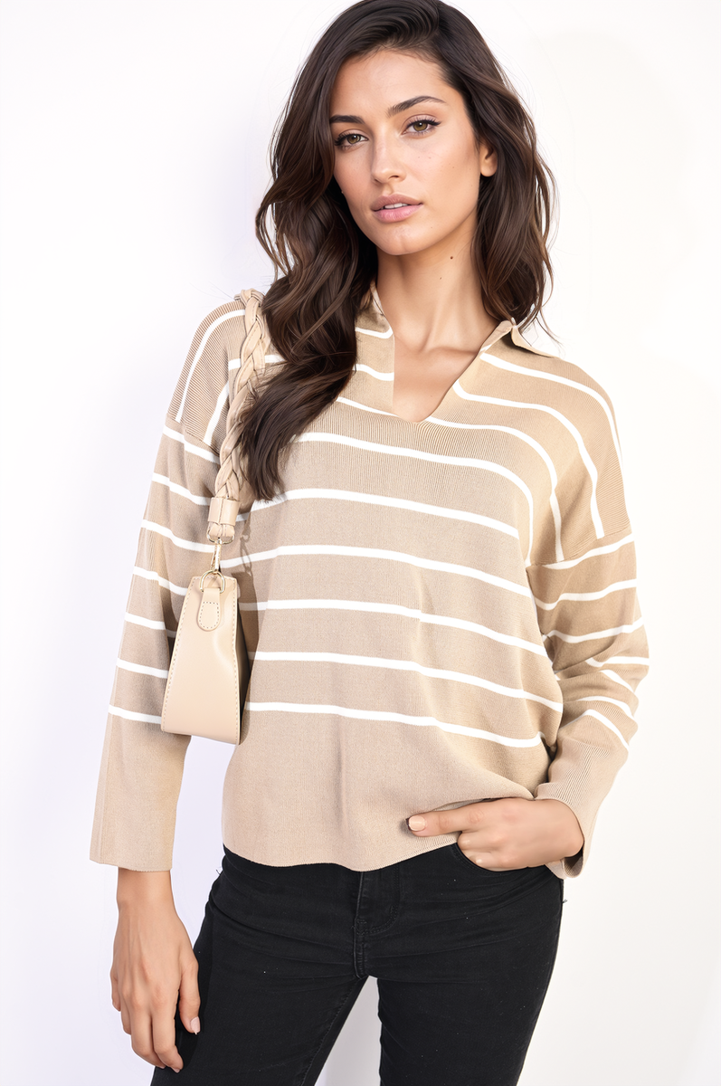 Cecelia Striped Knitted Jumper - 4 colours