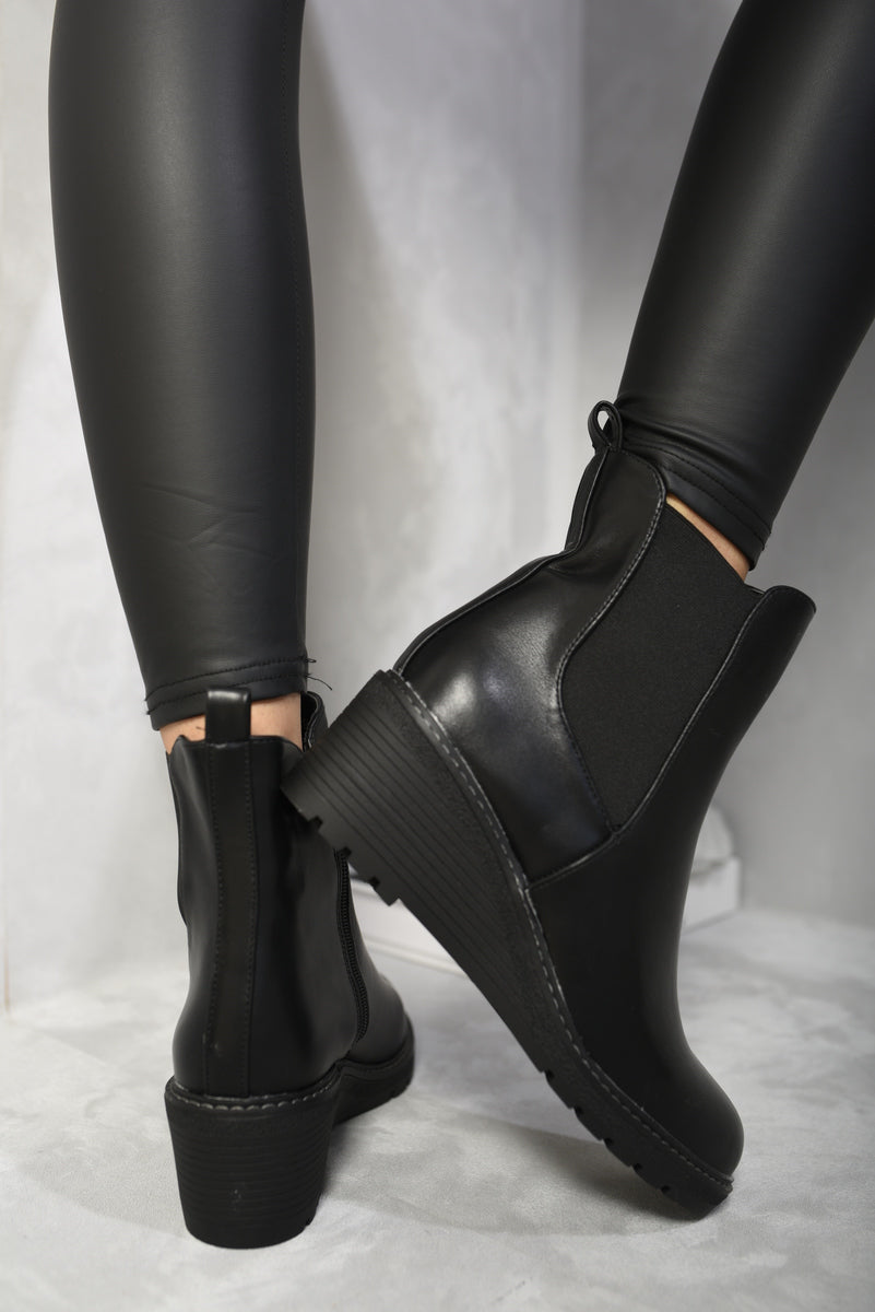 Cecilia Low Wedge Ankle Boots