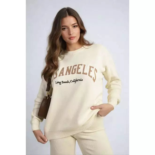 Dorothy Los Angeles Graphic Long Sleeve Knitted Jumper - 3 colours