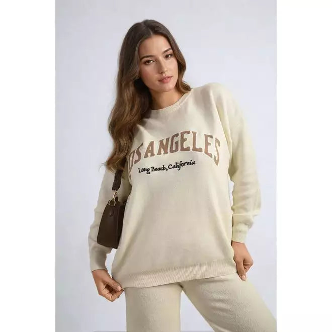 Dorothy Los Angeles Graphic Long Sleeve Knitted Jumper - 3 colours