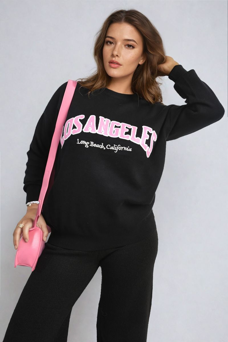 Dorothy Los Angeles Graphic Long Sleeve Knitted Jumper - 3 colours