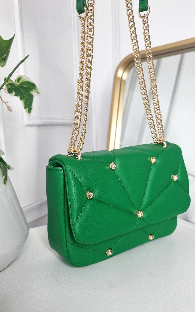 Elisa Studded with Chain Detail Handbag - 3 colours