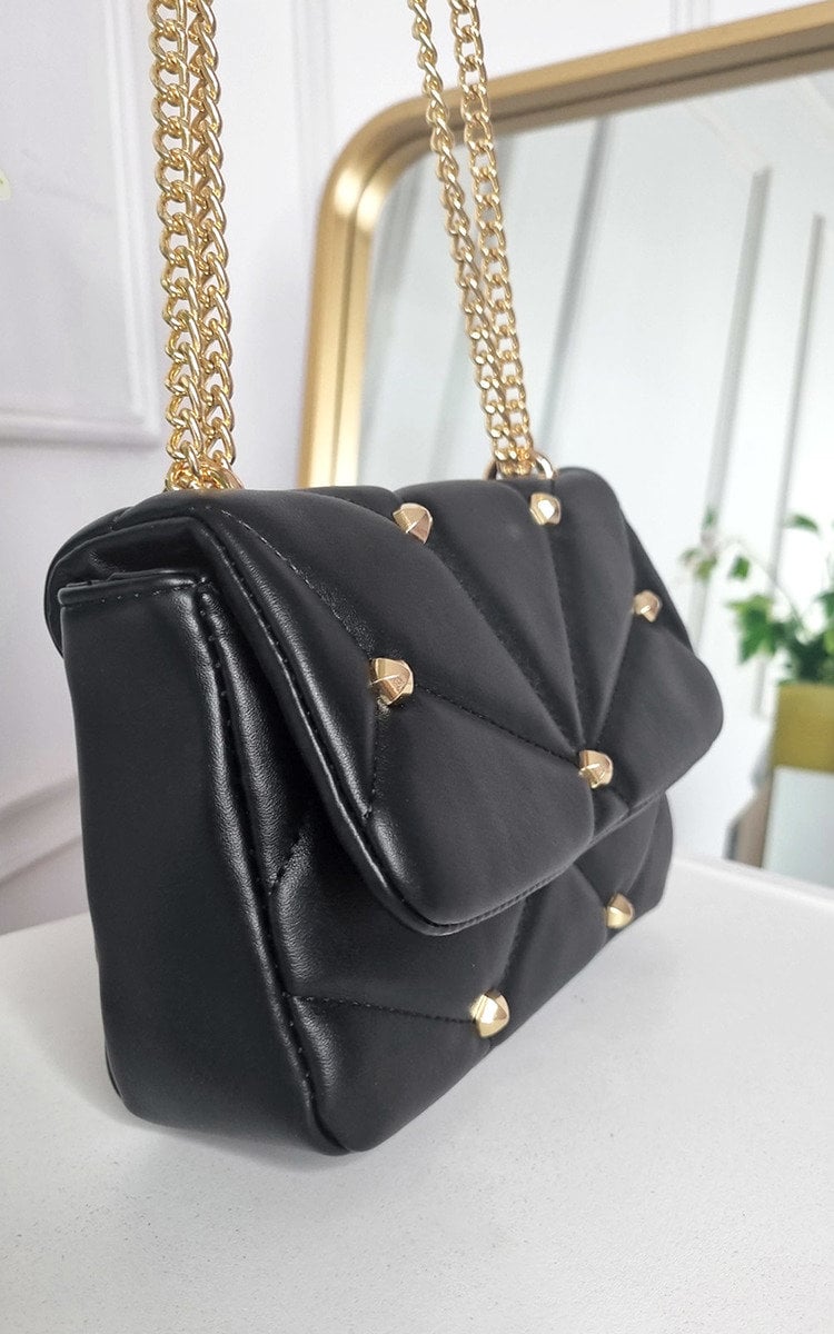 Elisa Studded with Chain Detail Handbag - 3 colours