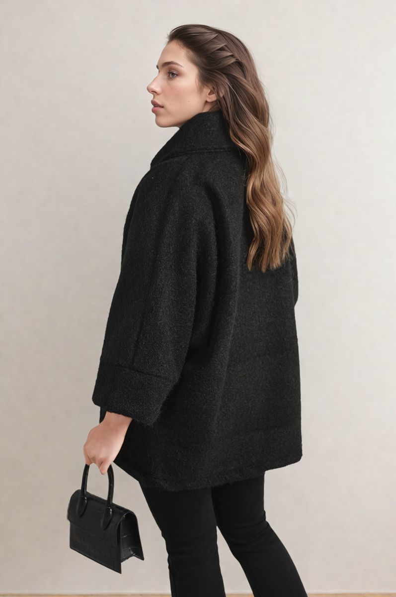 Elle Cowl Neck Oversized Cape Jacket - 3 colours