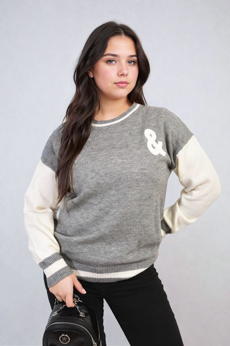 Erica Round Neck Rock & Roll Print Knitted Jumper - 4 colours