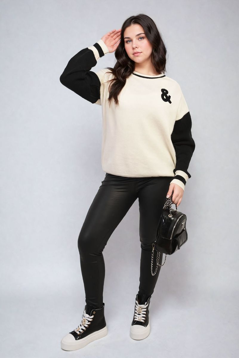 Erica Round Neck Rock & Roll Print Knitted Jumper - 4 colours