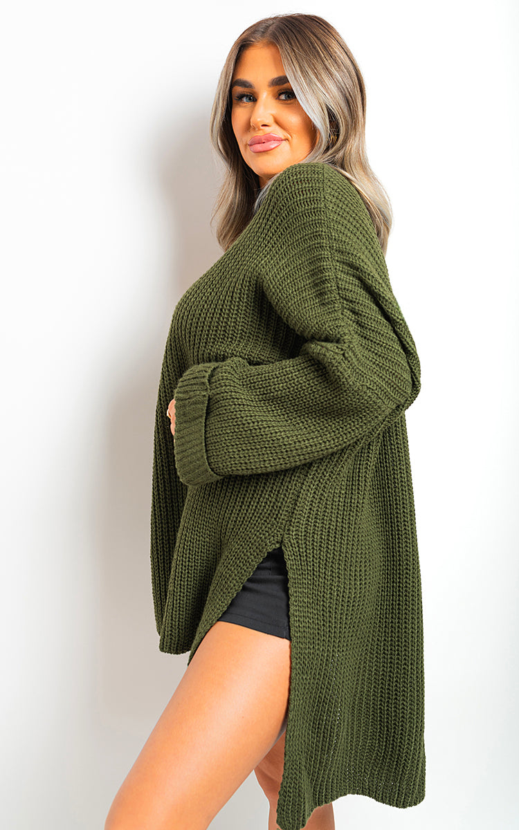 Faye High Neck Oversized Long Sleeve Knitted Jumper - 6 colours