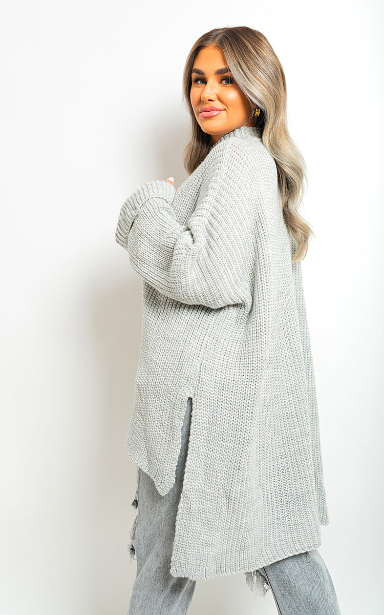 Faye High Neck Oversized Long Sleeve Knitted Jumper - 6 colours