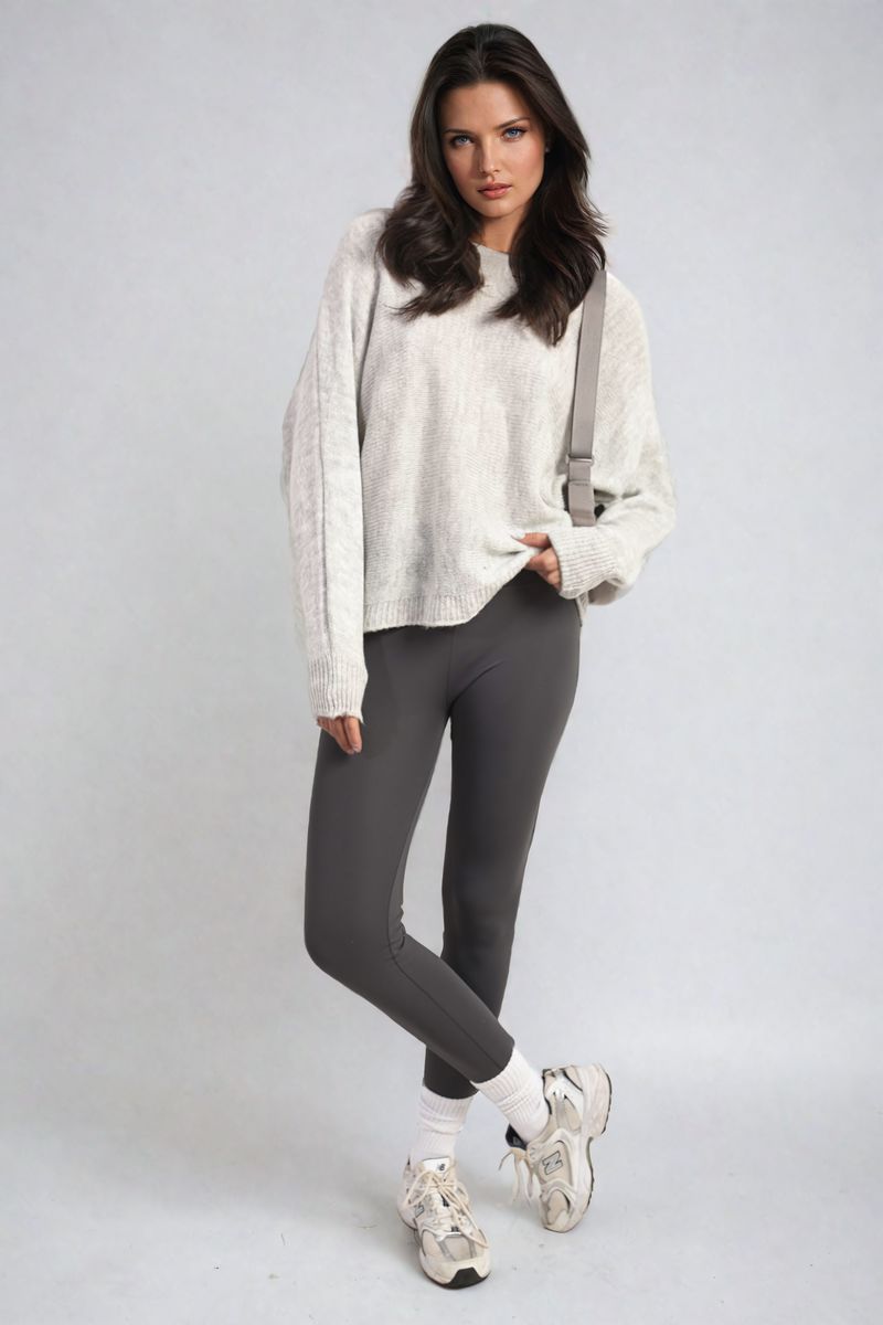 Florencia Crew Neck Back Patterned Knitted Jumper - 6 colours