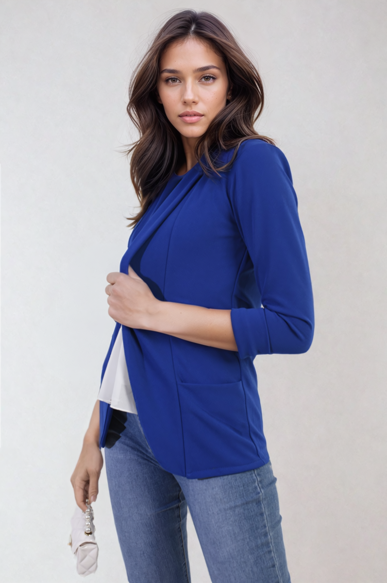 Francesca Open Front Cardigan with Front Pockets - 10 colours