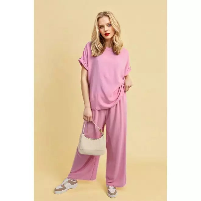 Hailey Oversized Top and Wide Leg Trousers Co-ord Set