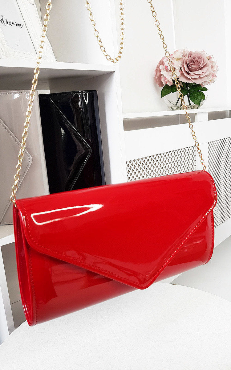 Heidi Patent Envelope Clutch Bag