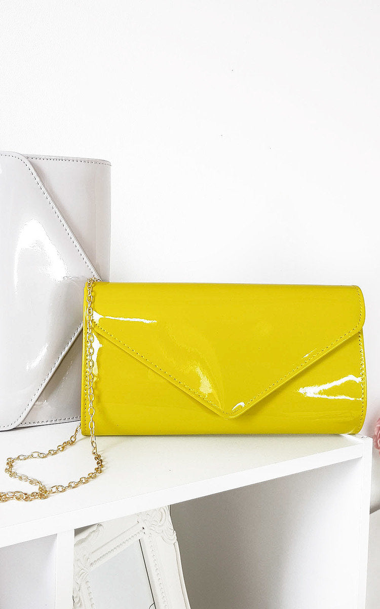 Heidi Patent Envelope Clutch Bag