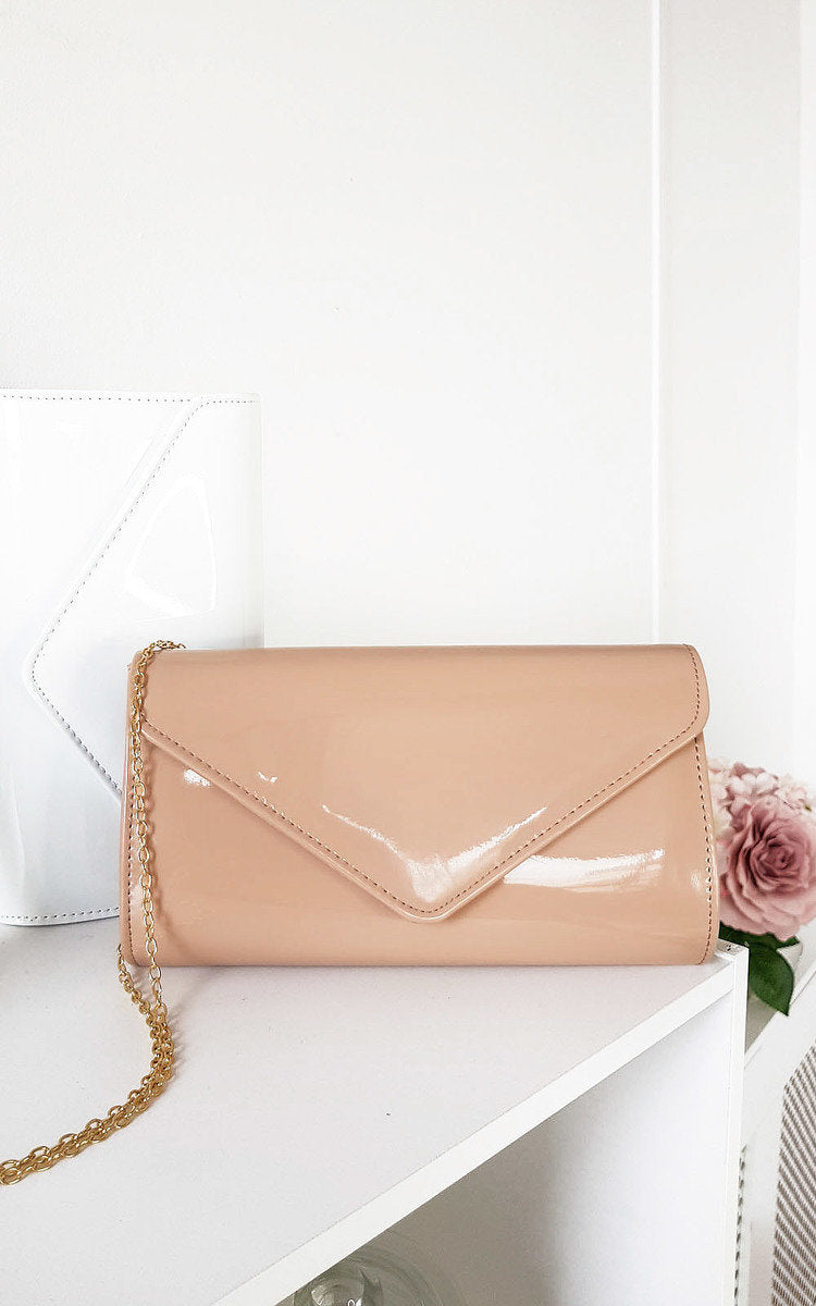 Heidi Patent Envelope Clutch Bag