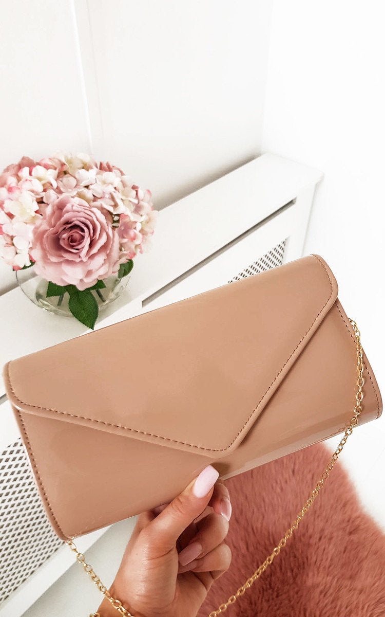 Heidi Patent Envelope Clutch Bag