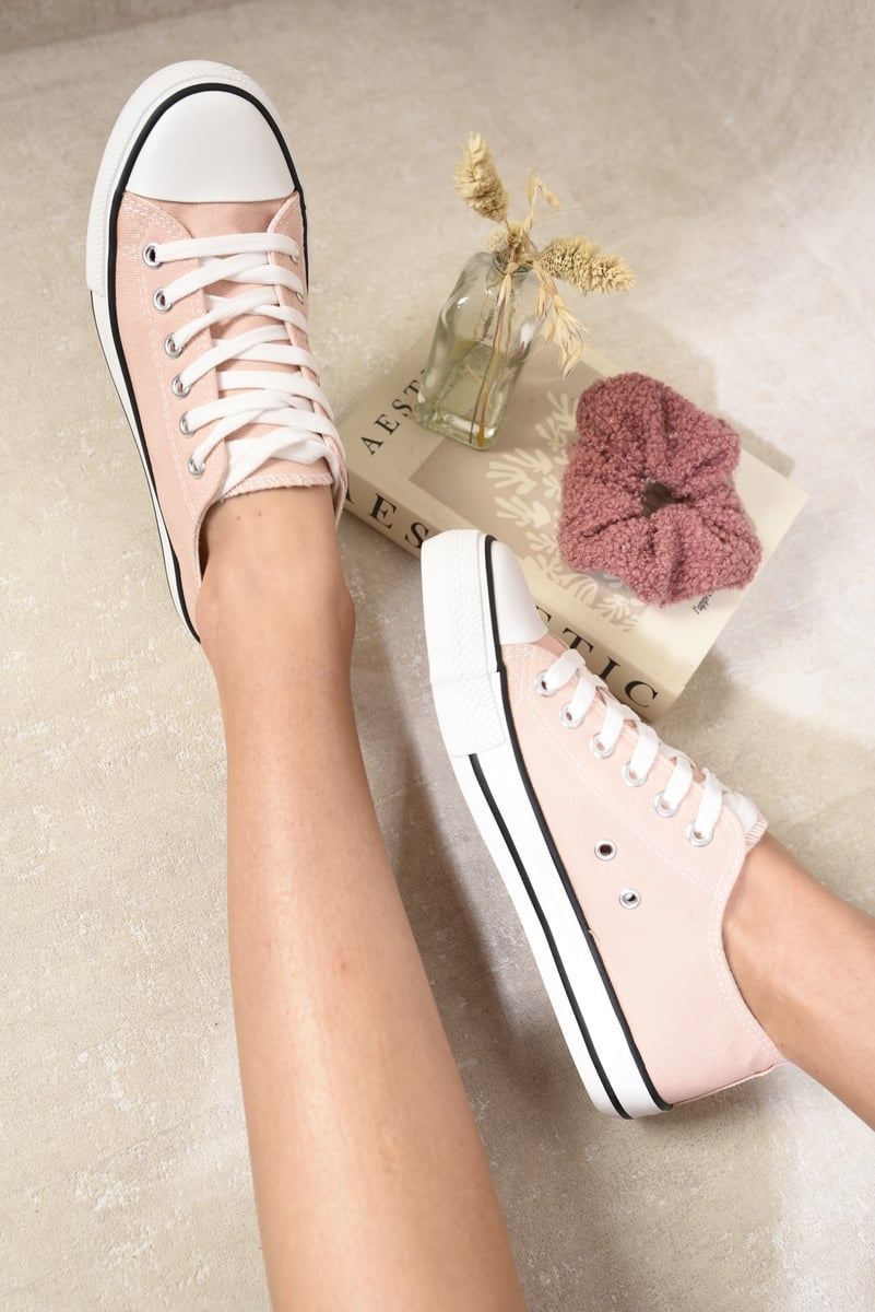 Jenna Platform Low Top Lace Up Trainers - 5 colours